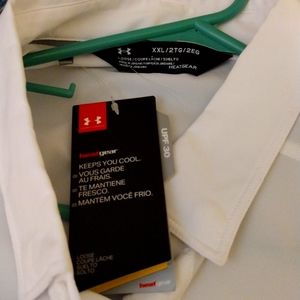 Under Armour Button up dress shirt 2XL men's long sleeve white brand new 😄